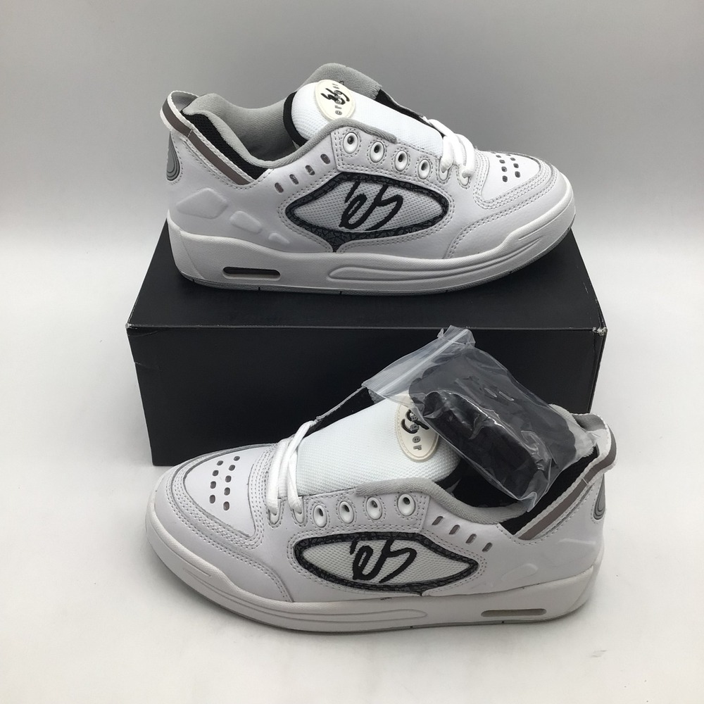 eS Creager Mens Skate Shoes White Grey‎ Black Size 7.5 Retro Chunky Sneakers NEW